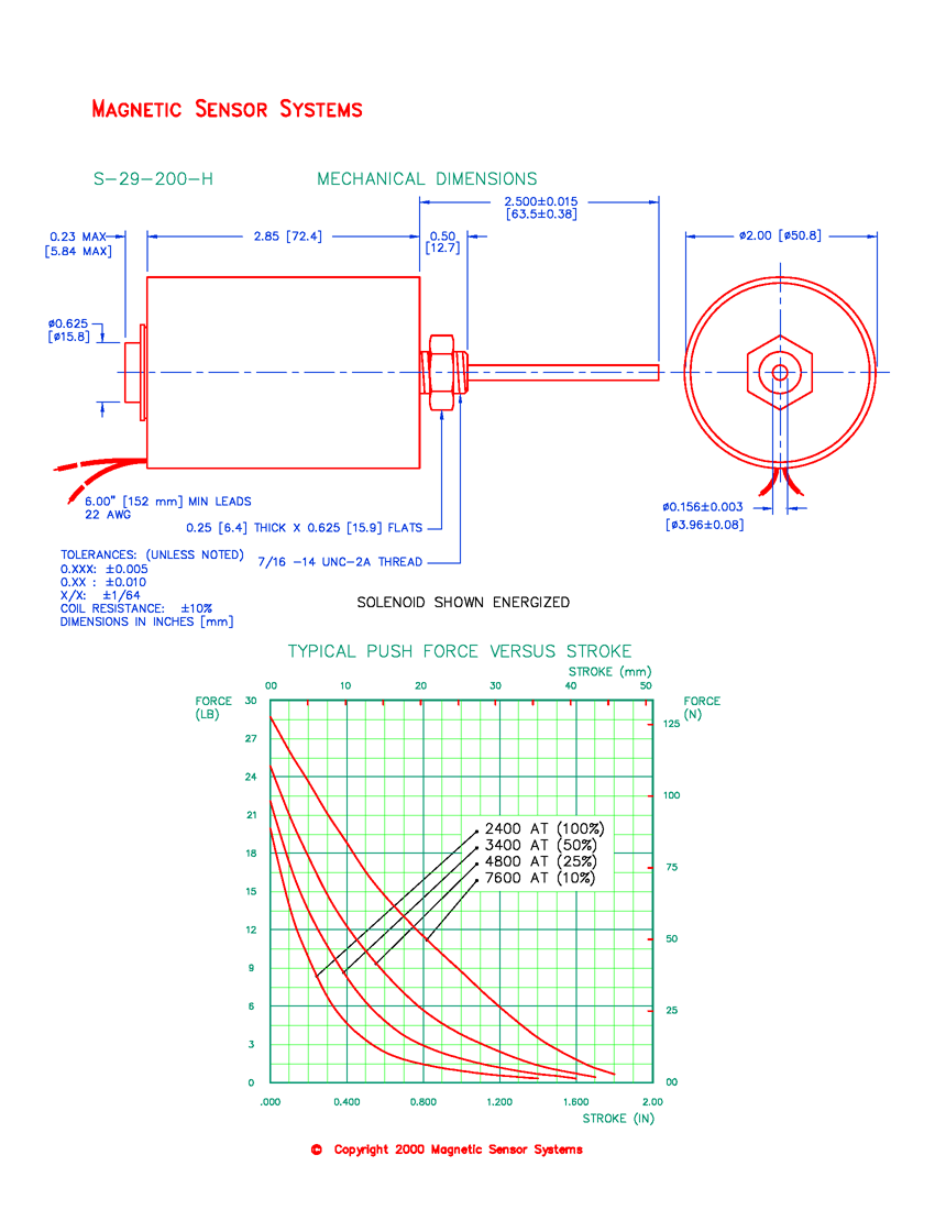 Tubular Push Solenoid S-29-200-H, Page 2